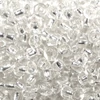 Perla za kašu, prozirna, sa srebrnom postavom, 4 mm - srebro