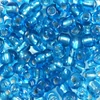 Kašasta perla, prozirna, sa srebrnom postavom, 4 mm - srednje plava