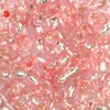 Kašasta perla, prozirna, sa srebrnom postavom, 4 mm - roza