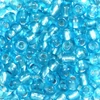 Perla za kašu, prozirna, sa srebrnom postavom, 4 mm - svijetloplava