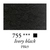 Sennelier pigment - 55, ivory black, 120 g