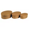Paper mache box set - ovalni, 3 kom