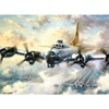 Set za bojanje s brojevima, akrilna boja+kist, 29x39 cm - Borbeni avion