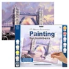 Set za bojanje s brojevima, akrilna boja+kist, 29x39 cm - Tower Bridge