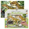 Set za bojanje s brojevima, akrilna boja+kist, 29x39 cm - Dinosauri