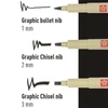 Flomaster Sakura Pigma Graphic 2, 2 mm - crni