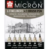 Sakura Pigma Micron set olovki za tehničko crtanje - 6+1 kom