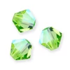 Preciosa stožasta kristalna perla, 4 mm - Peridot AB