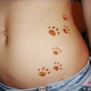 Slika 3/4 - Šablona za tetoviranje, samoljepljiva stencil - Mini šapa, 4 uzorka/stranica