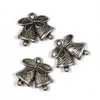 Privezak metalni ukras, 3 kom - zvono, 3D
