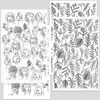 Transfer papir za pečenje plastelina, 9x14 cm, 2x2 kom - lica, trave - crni