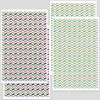 Slika 1/7 - Transfer papir za pečenje plastelina, 9x14 cm, 2x2 kom - ševron cik-cak - rozo-crni, tirkiz