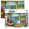 Set za bojanje s brojevima, akrilna boja+kist, 29x39 cm - Trijem od srebrnog jezera