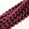 Ogrlica od čeških staklenih tekla perli, 4 mm, 120 kom - Burgundy