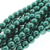 Ogrlica od čeških staklenih tekla perli, 4 mm, 120 kom - Deep Emerald