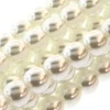 Ogrlica od čeških staklenih tekla perli, 6 mm, 75 kom - White