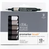 Promarker Brush dvostrani set alkoholnih kistova od filca - 12+1 kom, neutralni tonovi