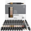 ProMarker dvoje i alkoholna četkica set - 12+1 kom, skin tones