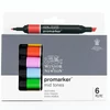 ProMarker dvostrani alkoholni flomaster - észlet - 6 db, mid tones