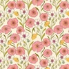 Tkanina za patchwork - Makower - Meadow Walk Poppies Cream 1337L