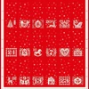Tkanina za patchwork - Makower - Christmas 25 Scandi Advent Red 117/R, Panel, 60cm