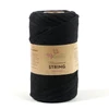 Pređa za makrame, ReTwisst Macrame String, 3 mm, 250 g - 02, crna