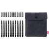 Slika 4/5 - Sakura Pigma Micron set tehničkih olovaka za crtanje - 10 komada + držač za olovke, Black Edition