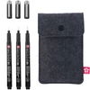 Sakura Pigma Micron set tehničkih olovaka za crtanje - 3 komada + držač za olovke, Black Edition