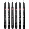 Slika 5/5 - Sakura Pigma Micron set tehničkih olovaka za crtanje - 6 komada + držač za olovke, Black Edition