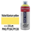 Talens Amsterdam akrilna boja u spreju na bazi vode, 400 ml - 274, nickel titanium yellow