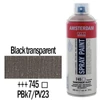Talens Amsterdam akrilna boja u spreju na bazi vode, 400 ml - 745, black transparent