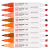 Talens Pantone dvostrani filc set - 9 kom, topla crvena