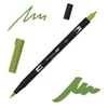 Tombow abt dual brush pen -158, dark olive