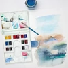 Winsor&Newton Cotman set akvarel boja, 14x1/2 stabljika + kist - Field