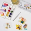Winsor&Newton Cotman Pocket Set set vodenih boja, 8x1/2 drška + kist - Floral