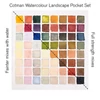 Winsor&Newton Cotman Pocket Set set vodenih boja, 8x1/2 drška + kist - Pejzaž