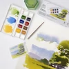 Winsor&Newton Cotman Pocket Set set vodenih boja, 8x1/2 drška + kist - Pejzaž