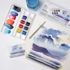 Winsor&Newton Cotman Pocket Set set vodenih boja, 8x1/2 drška + kist - Skyscape