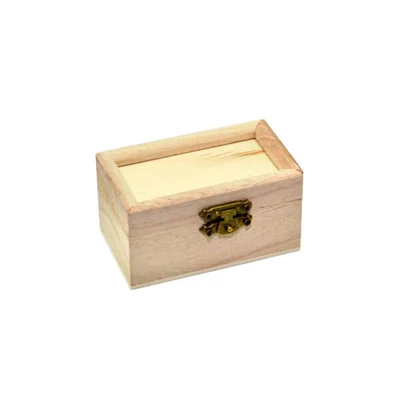 Drvena mini kutija s punim poklopcem - 8,3x4,5x4 cm