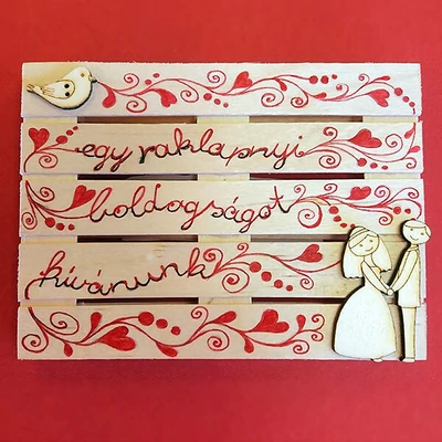 Drvena mini paleta, 10x13 cm - podloga