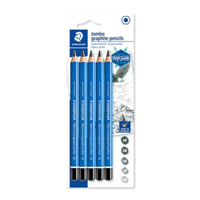 Set grafitnih olovaka, jumbo, Staedtler, Design Journey, Lumograph - 5 kom