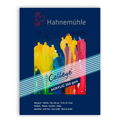 Hahnemühle College akrilni blok za slikanje, 350 g, 10 listova - 30x40 cm