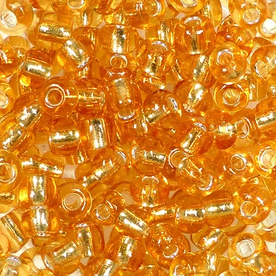 Perla za kašu, prozirna, sa srebrnom postavom, 4 mm - zlatna