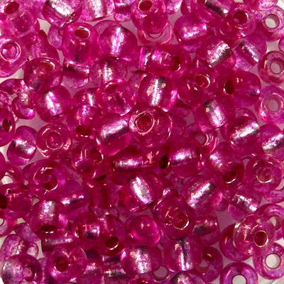 Perla, prozirna, sa srebrnom postavom, 4 mm - roza