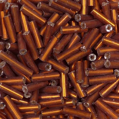 Slamnati biser, proziran, sa srebrnom postavom, 6 mm - smeđi