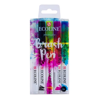 Talens Ecoline Brush Pen set akvarelnih kistova - 5 kom, Primary