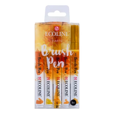 Talens Ecoline Brush Pen set kistova za akvarel - 5 kom, Zemlja