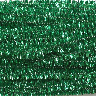 Chenille, 30 cm - svjetlucavo zelena