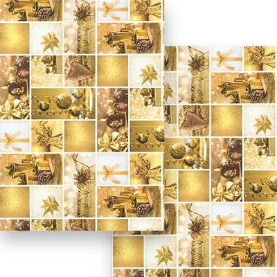 Foto karton, 49,5x68 cm - Božić, zlato