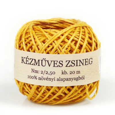 Konop od konoplje 20 m - sunčano žuta